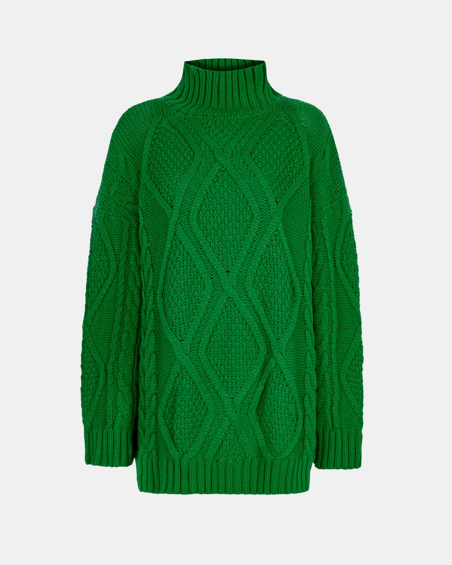 Об'ємний фактурний светр з косами