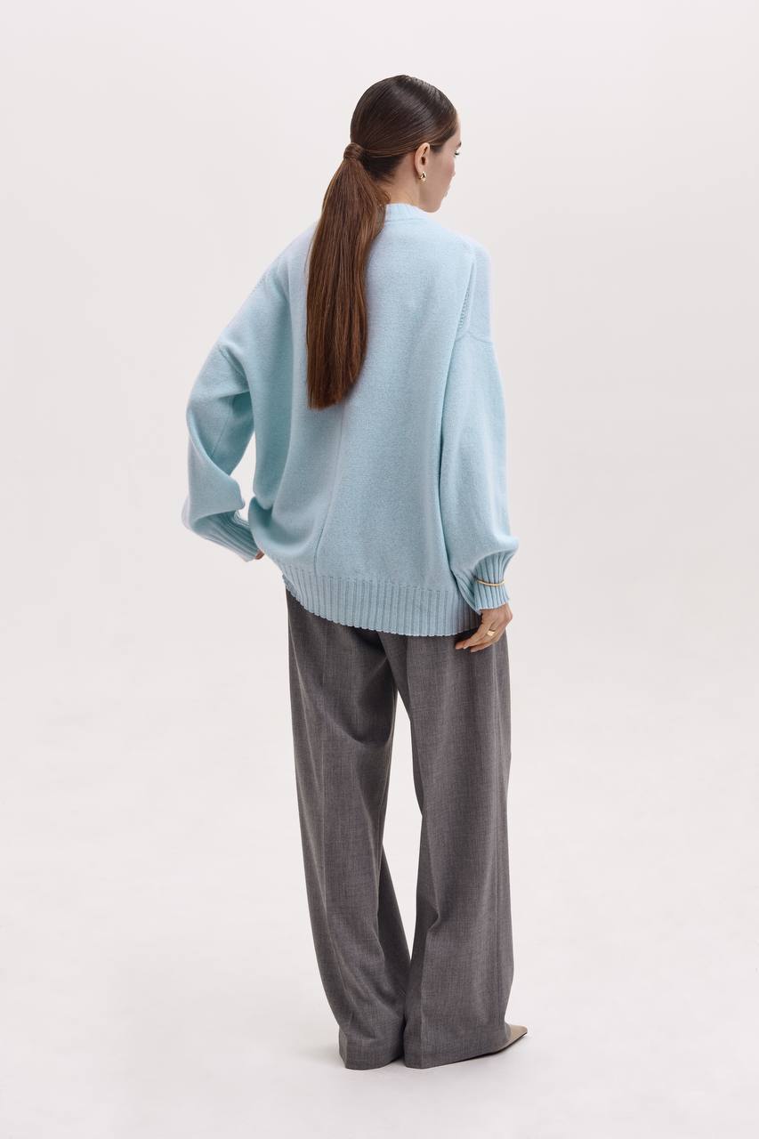 Cashmere and merino wool sweater