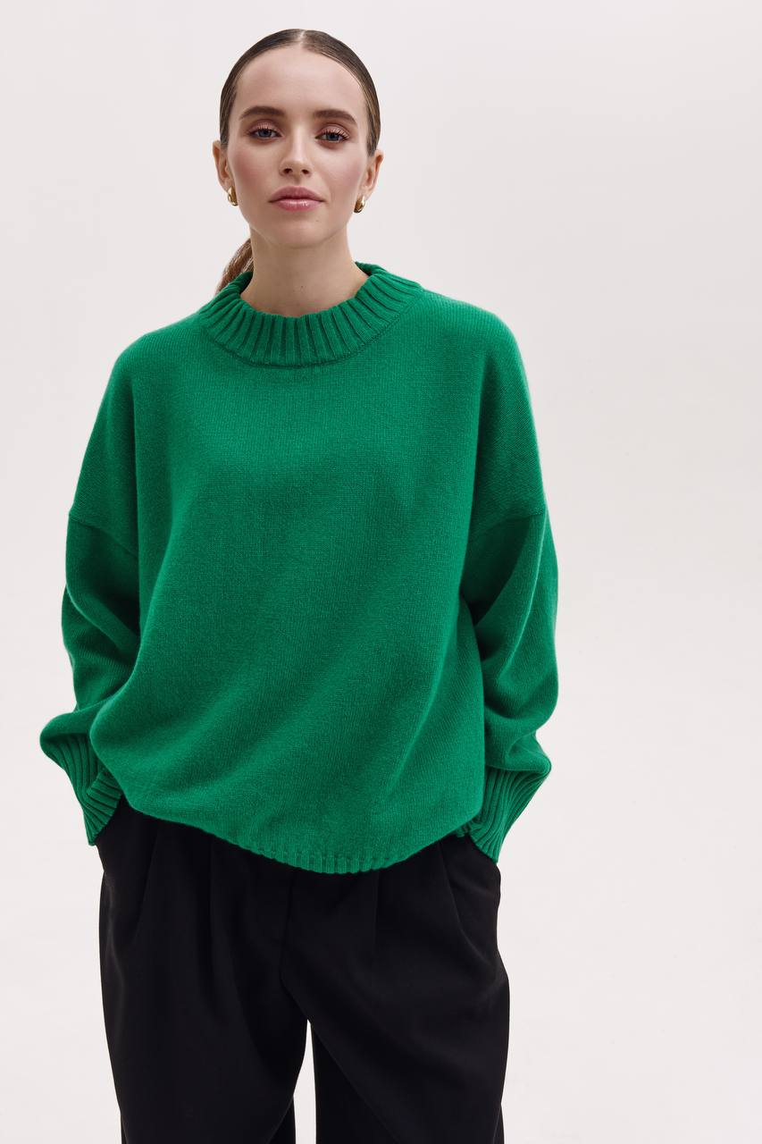 Cashmere and merino wool sweater
