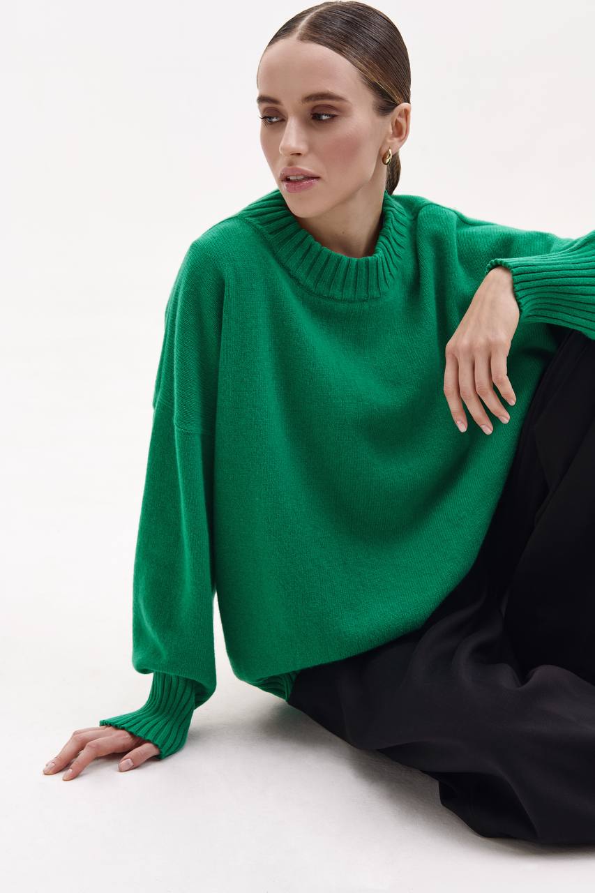 Cashmere and merino wool sweater
