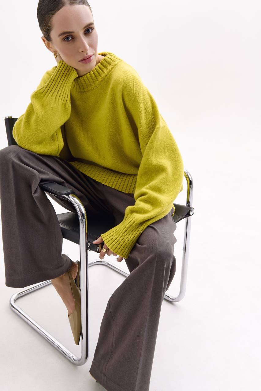 Cashmere and merino wool sweater