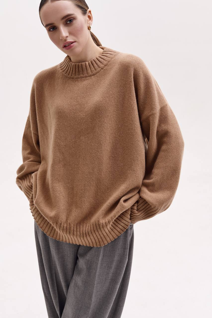Cashmere and merino wool sweater