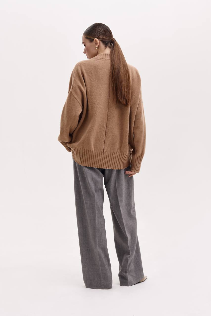 Cashmere and merino wool sweater