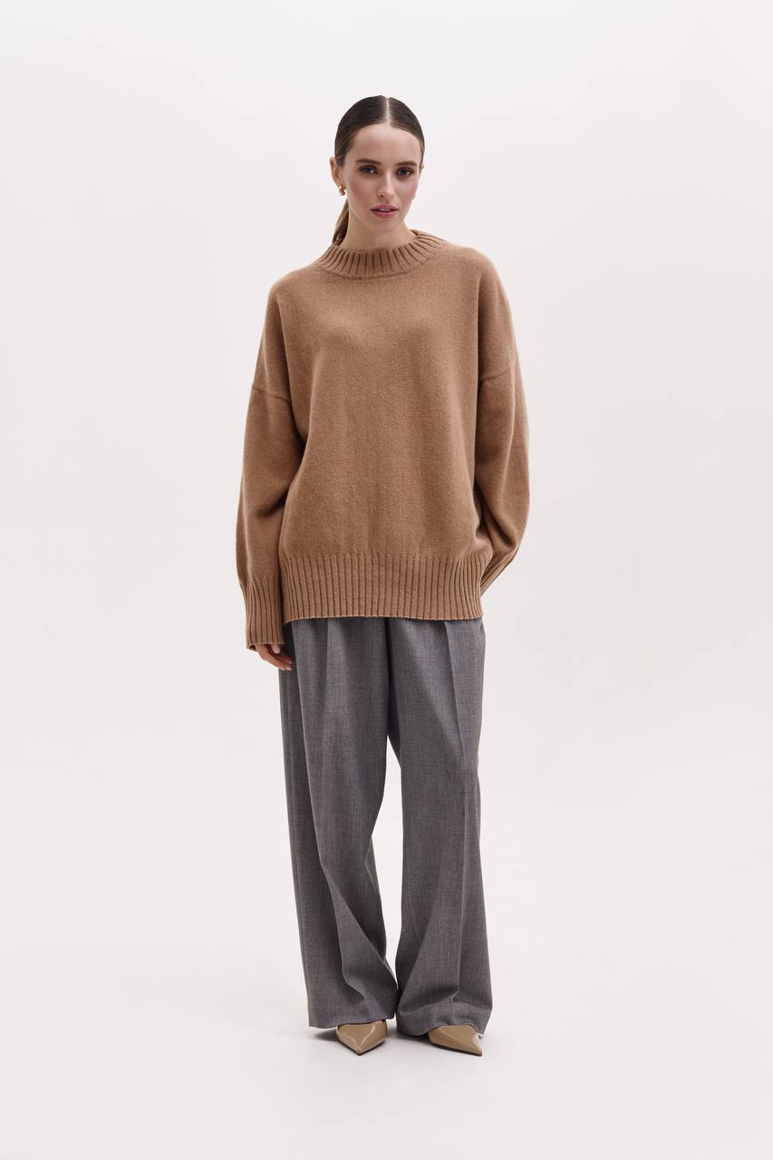 Cashmere and merino wool sweater