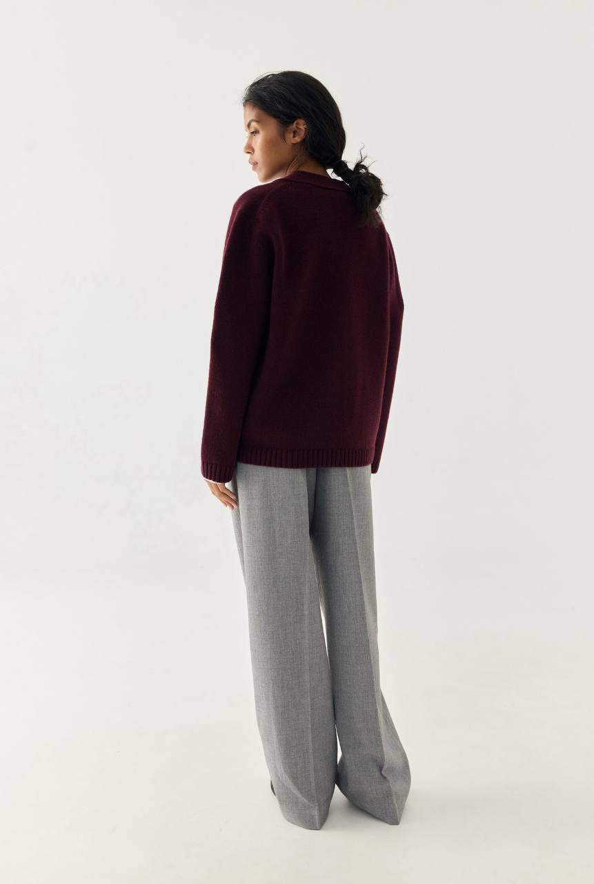 Merino wool and cashmere cardigan