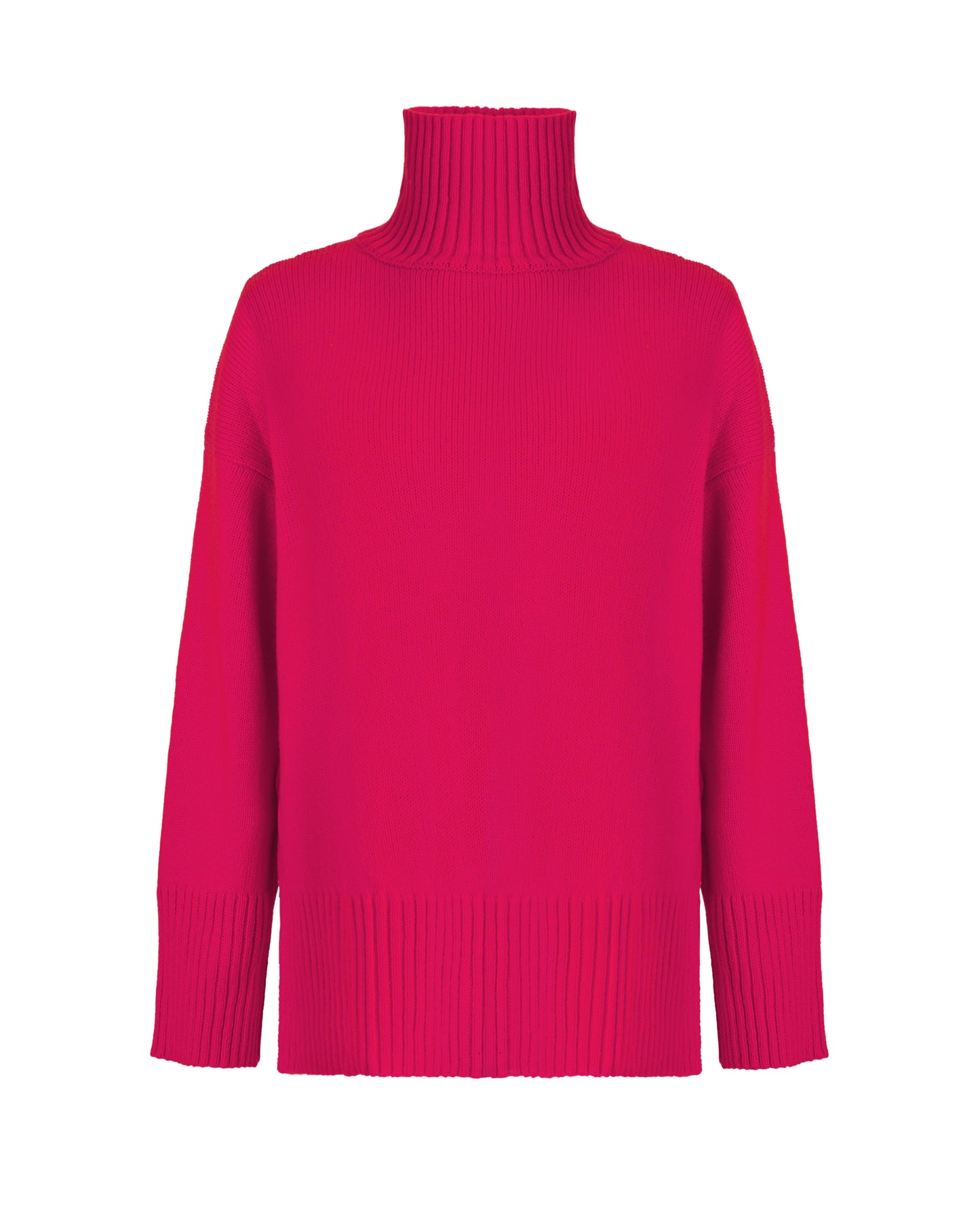 Voluminous basic merino wool sweater