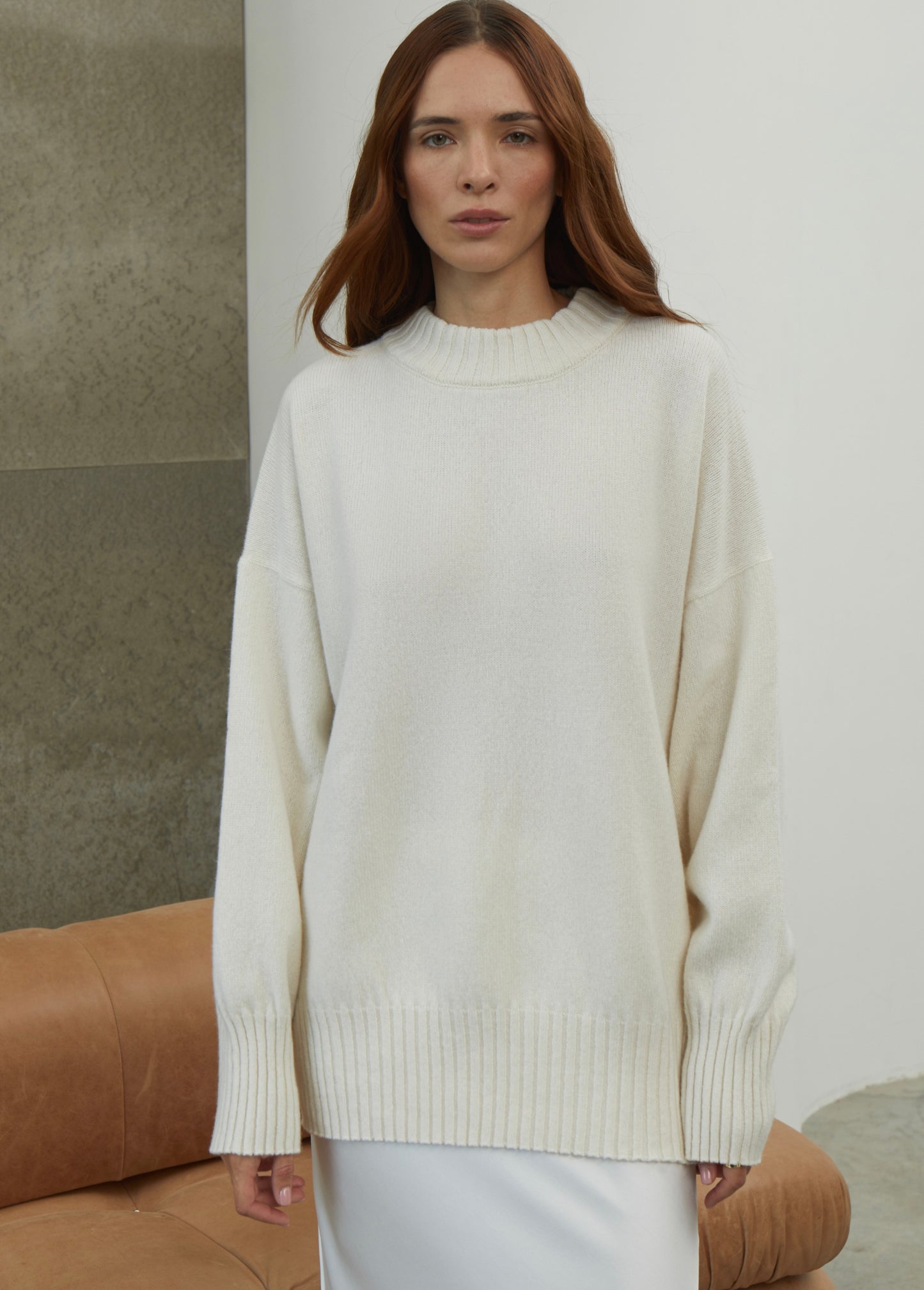 Cashmere and merino wool sweater