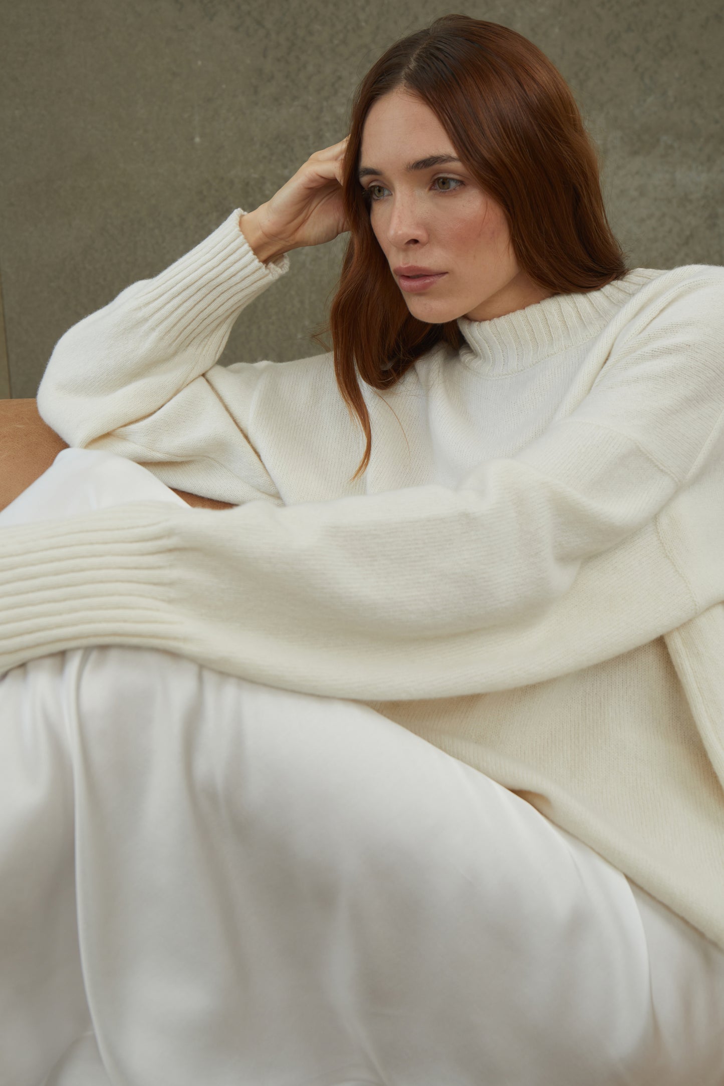 Cashmere and merino wool sweater