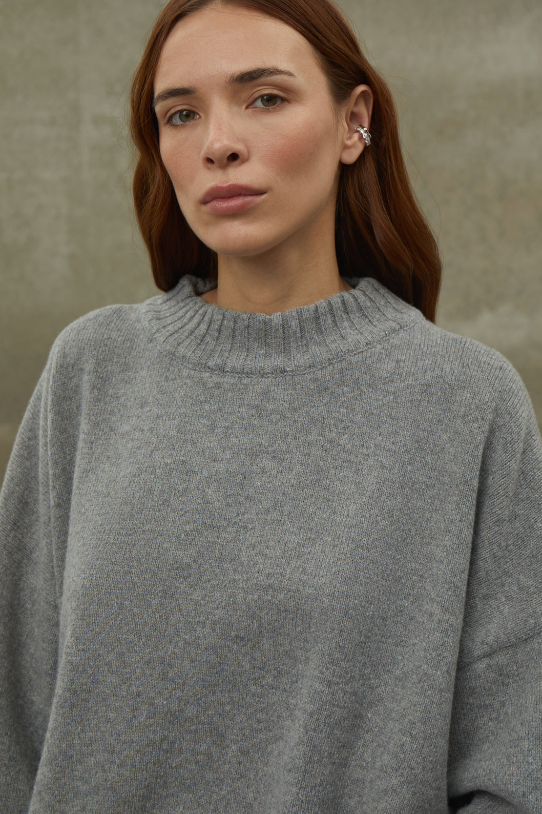 Cashmere and merino wool sweater