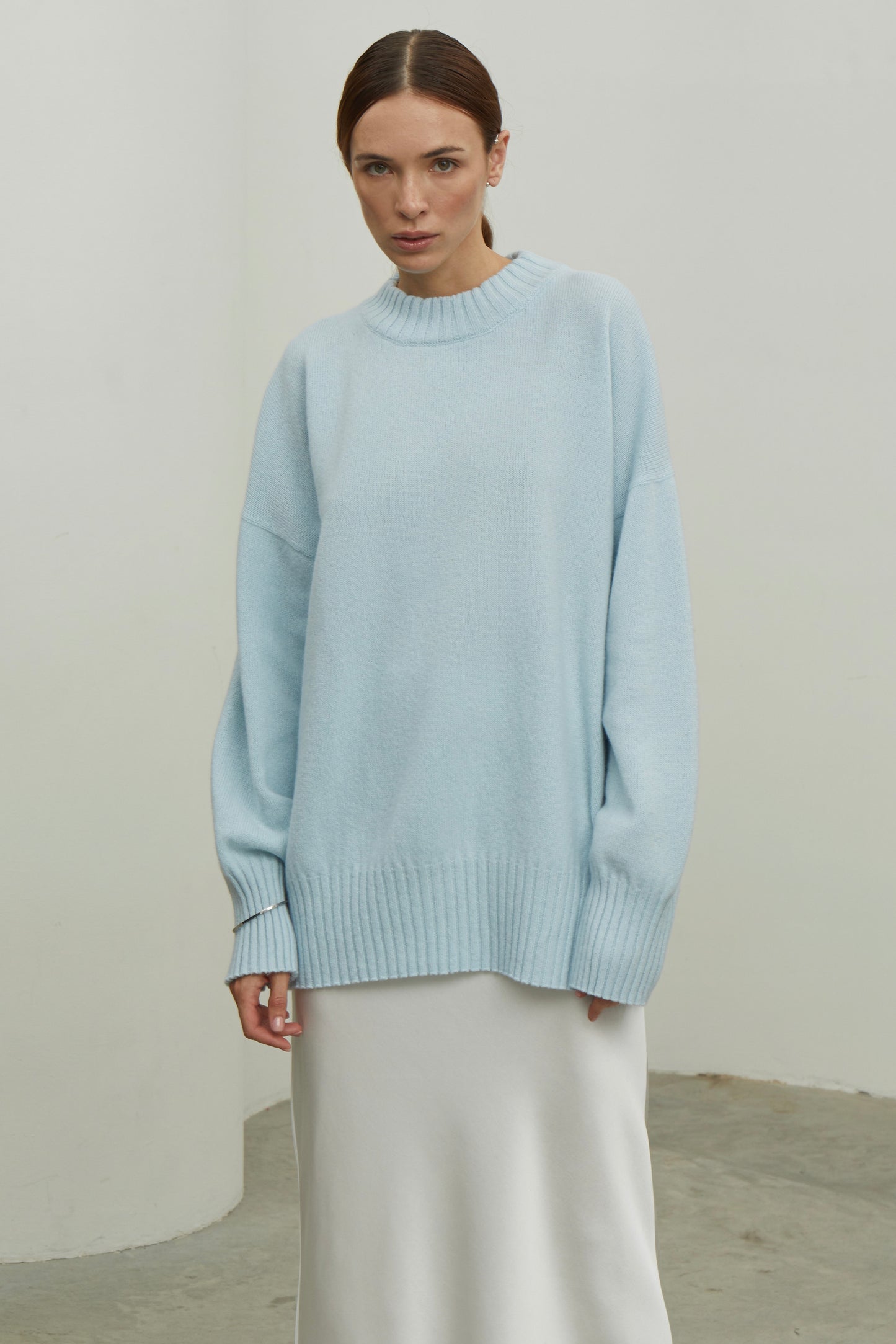 Cashmere and merino wool sweater