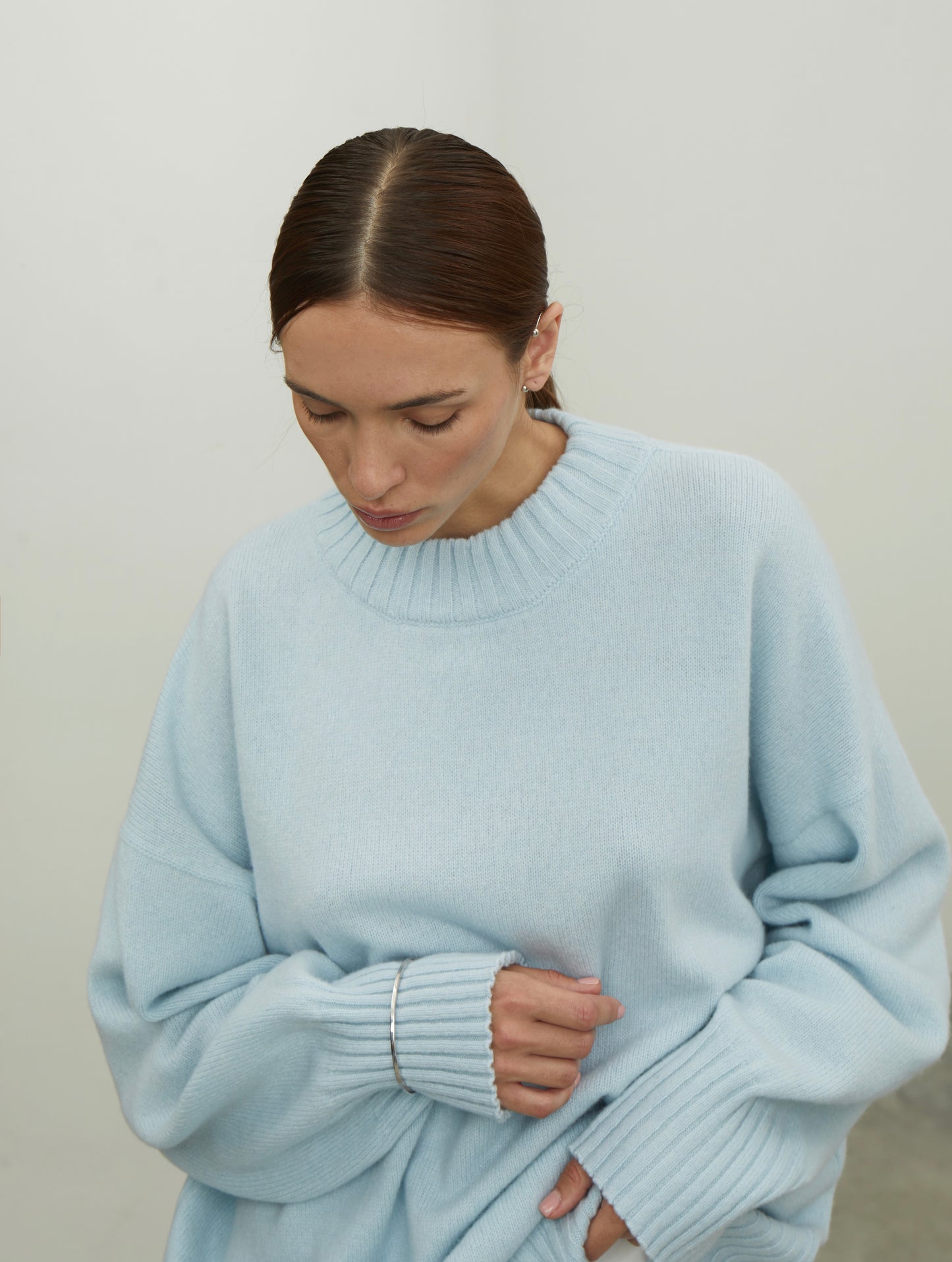 Cashmere and merino wool sweater