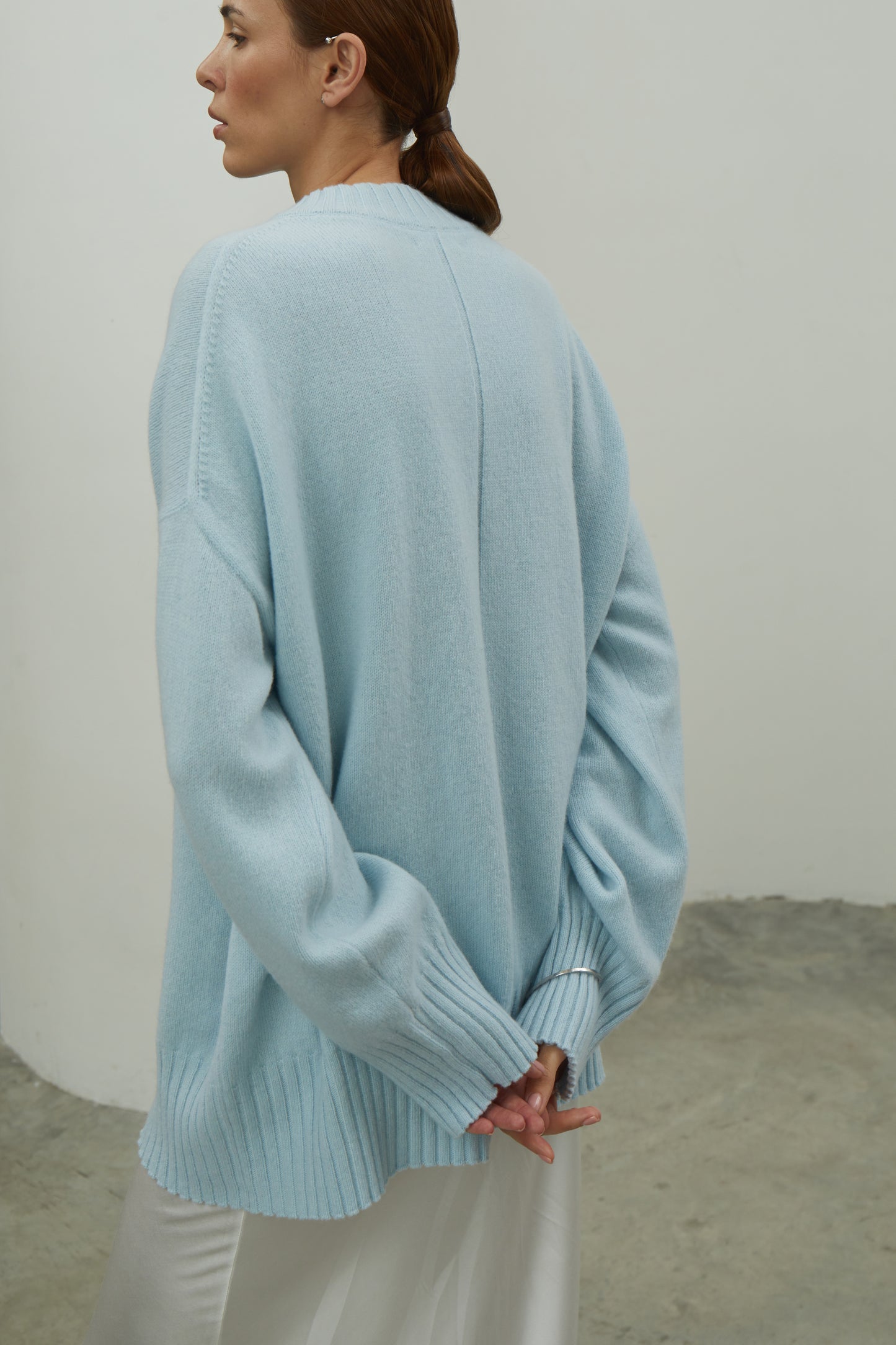 Cashmere and merino wool sweater