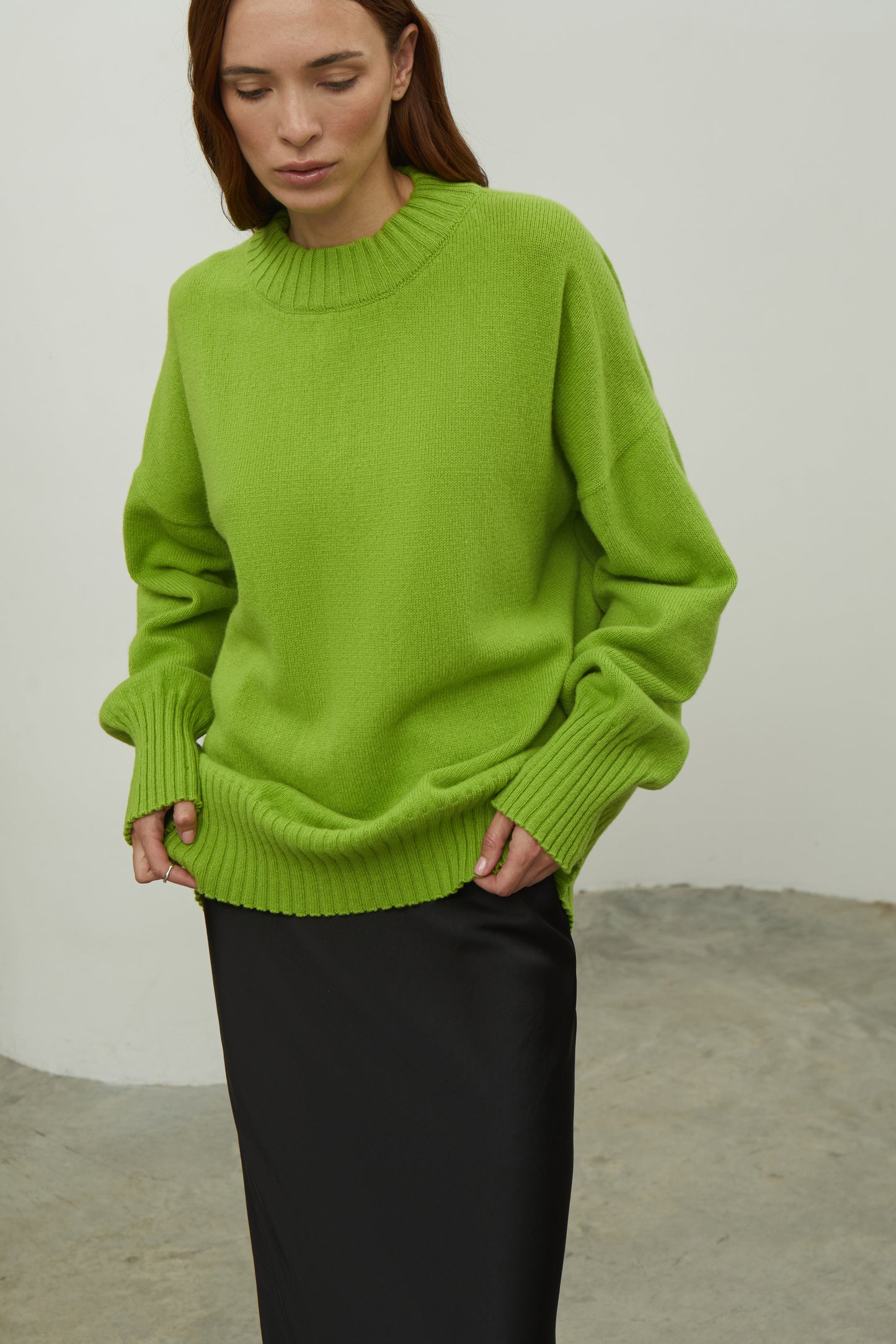 Cashmere and merino wool sweater