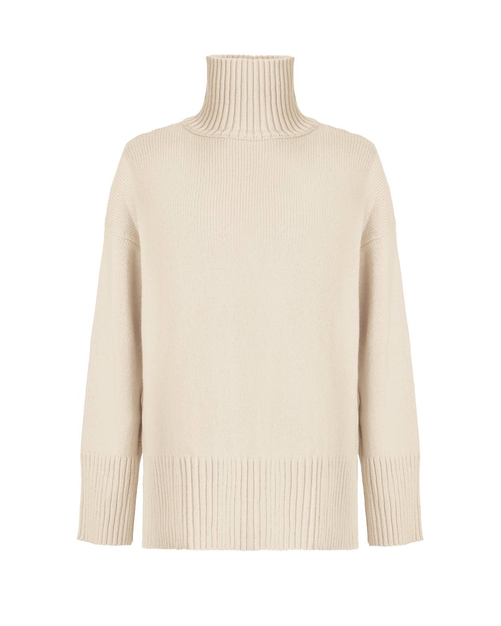 Voluminous basic merino wool sweater