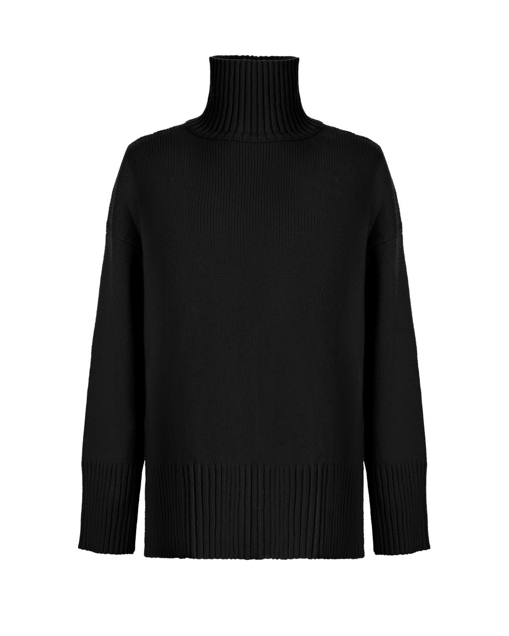 Voluminous basic merino wool sweater