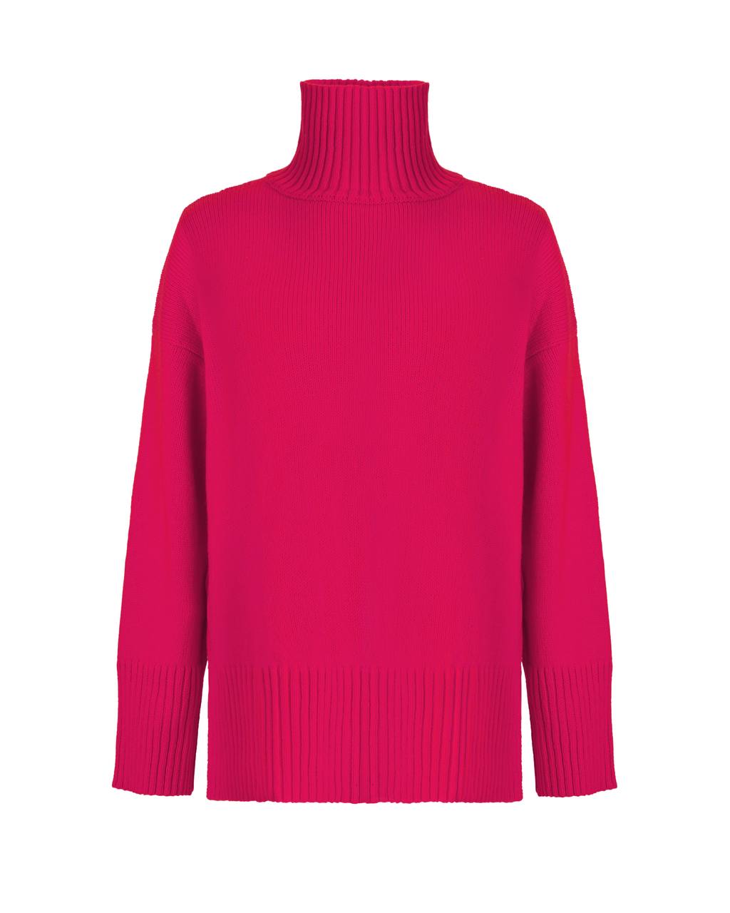 Voluminous basic merino wool sweater