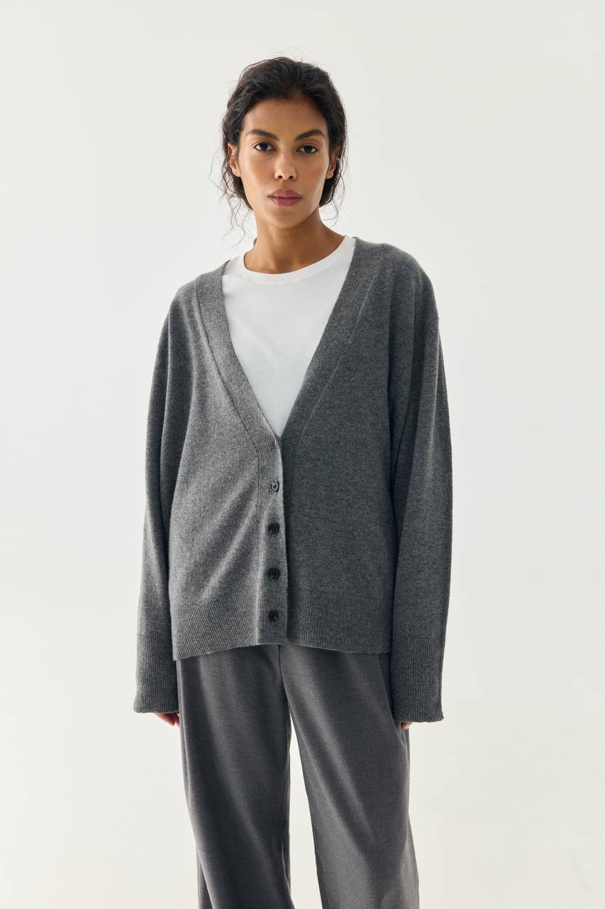 Cashmere and silk cardigan