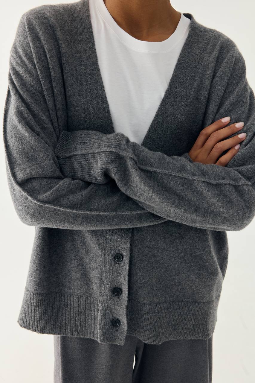 Cashmere and silk cardigan